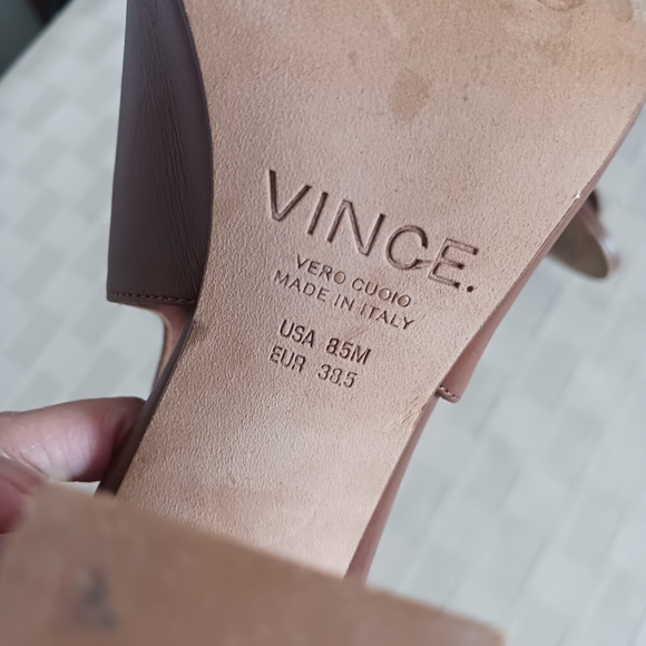 Vince Addie Leather Peep Toe Slingback Booties - Picture 14 of 16